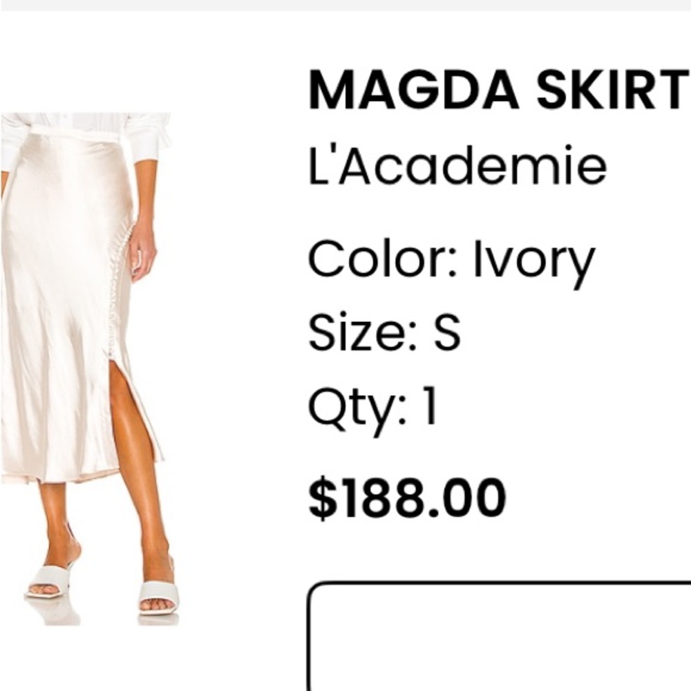 L'Academie Ivory Magda Skirt